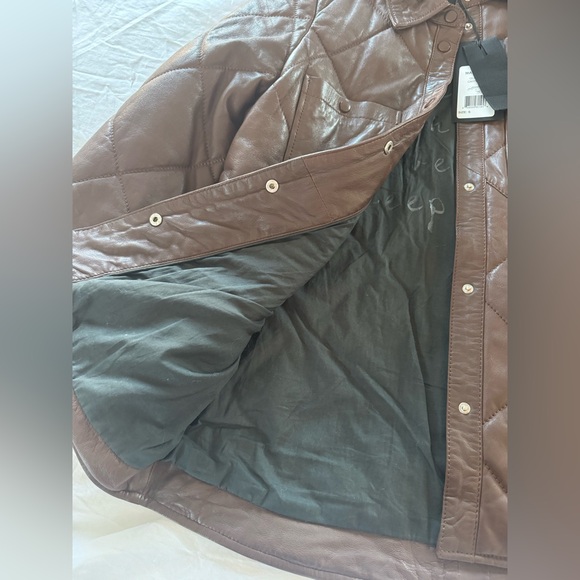 Mauritius Oliah Leather Quilted Shacket - Picture 3 of 4